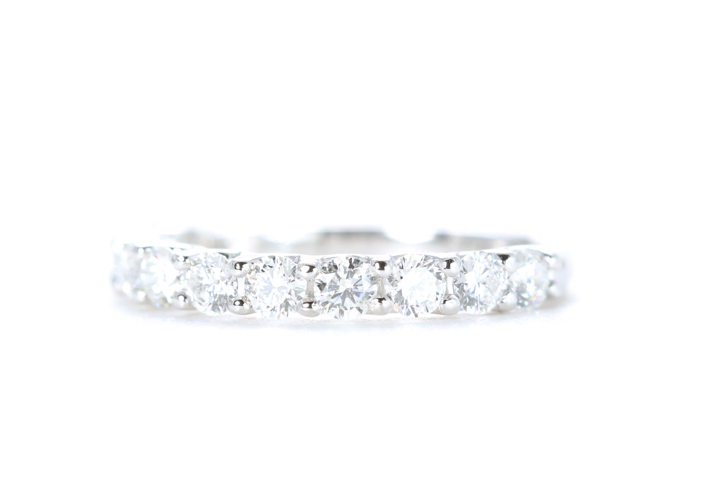 Pavé Diamond Ring One Carat in Platinum
