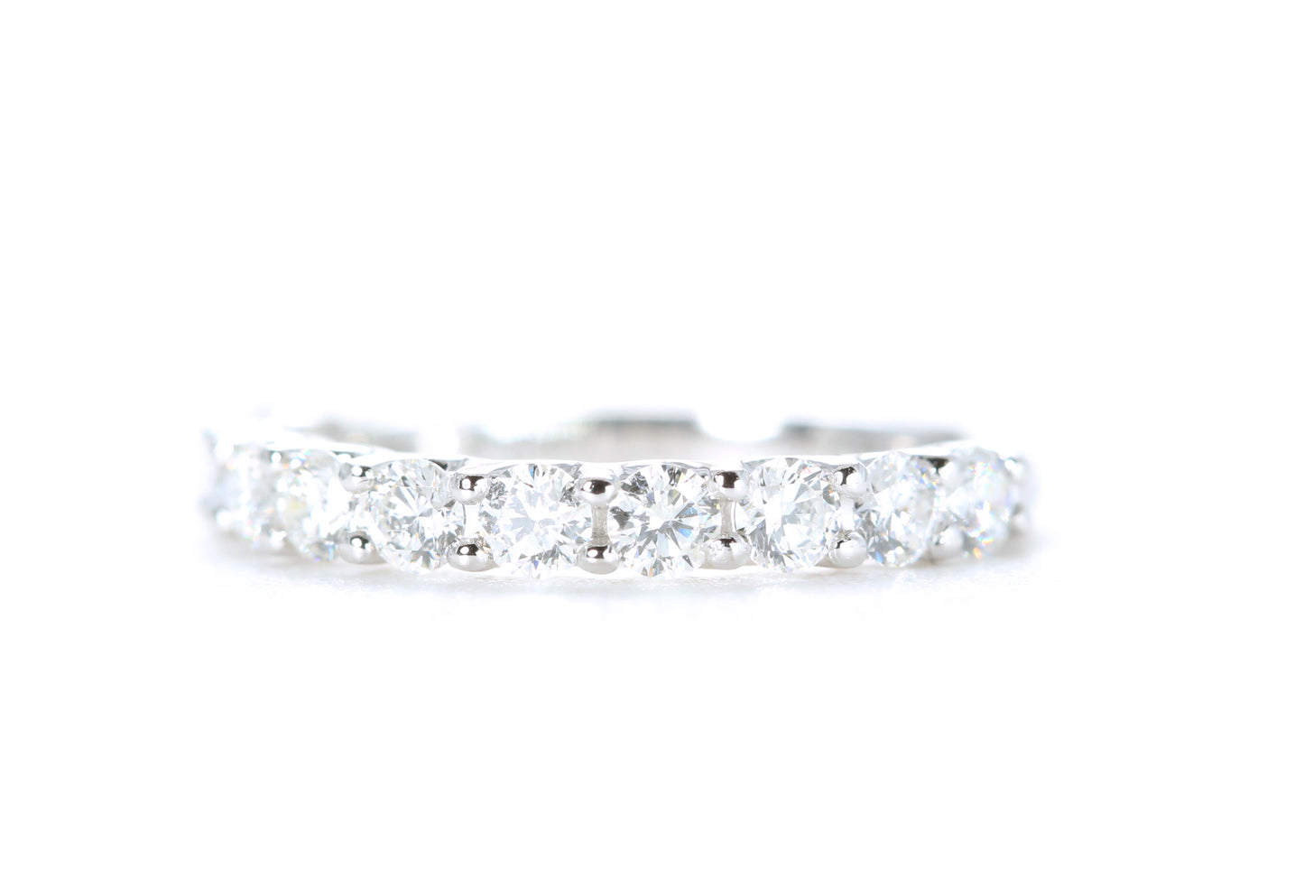Pavé Diamond Ring One Carat in Platinum