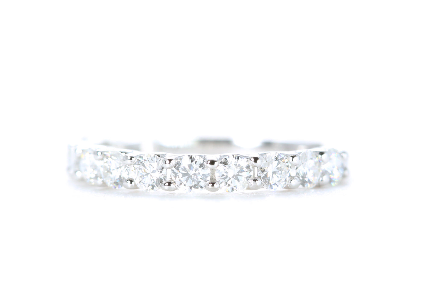 Pavé Diamond Ring One Carat in Platinum