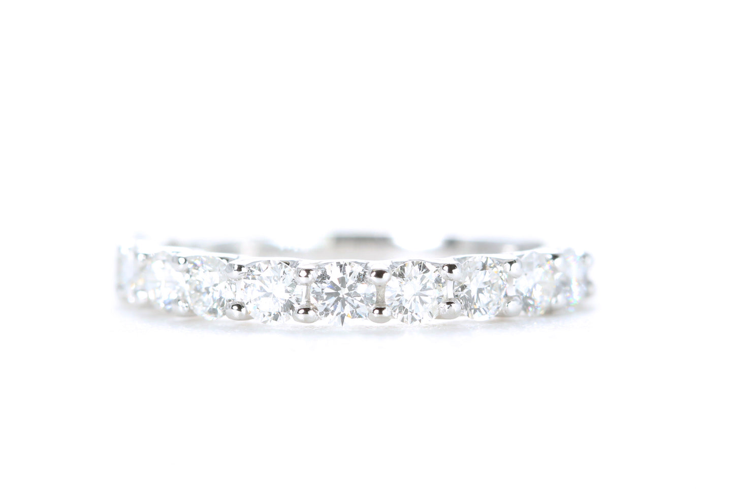 Pavé Diamond Ring One Carat in Platinum