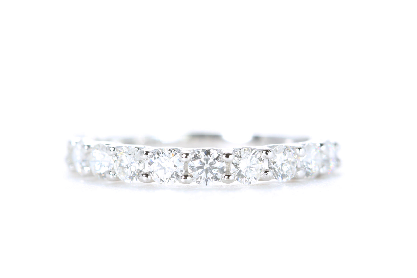 Pavé Diamond Ring One Carat in Platinum