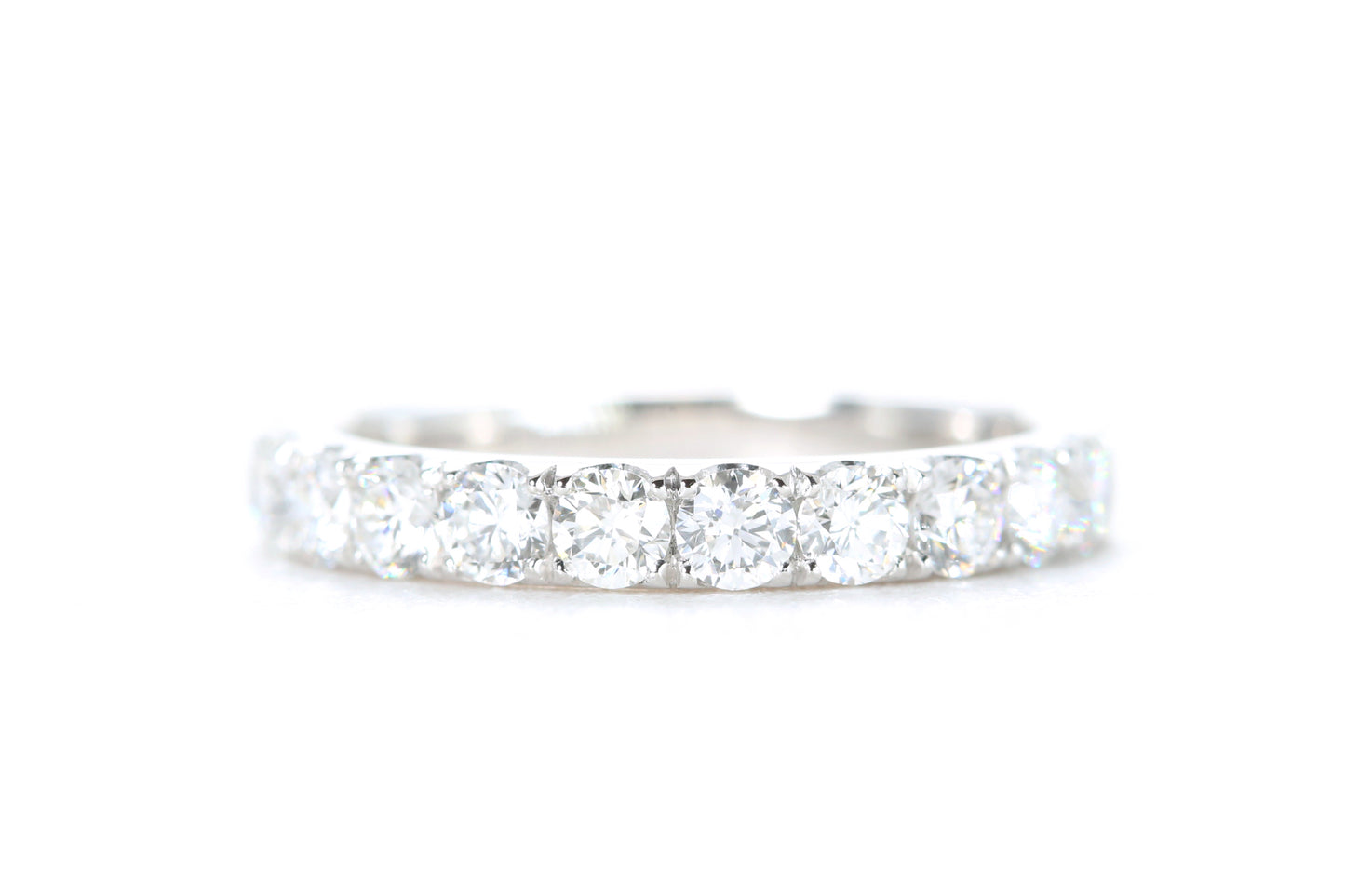 Micro Pavé Diamond Ring One Carat in Platinum