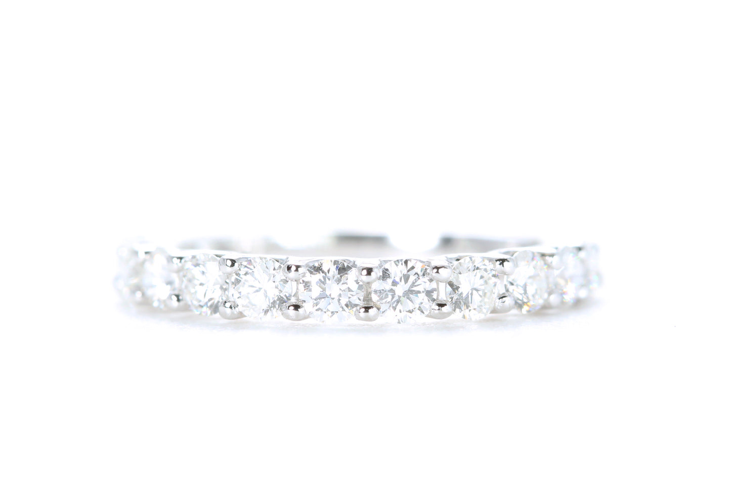 Pavé Diamond Ring One Carat in Platinum