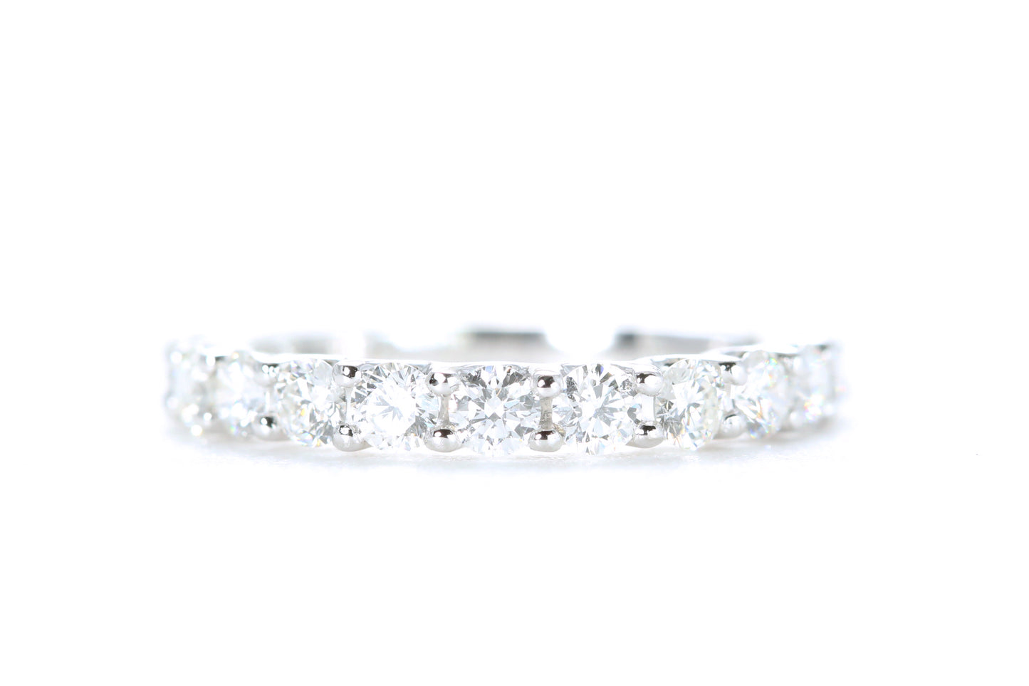 Pavé Diamond Ring One Carat in Platinum