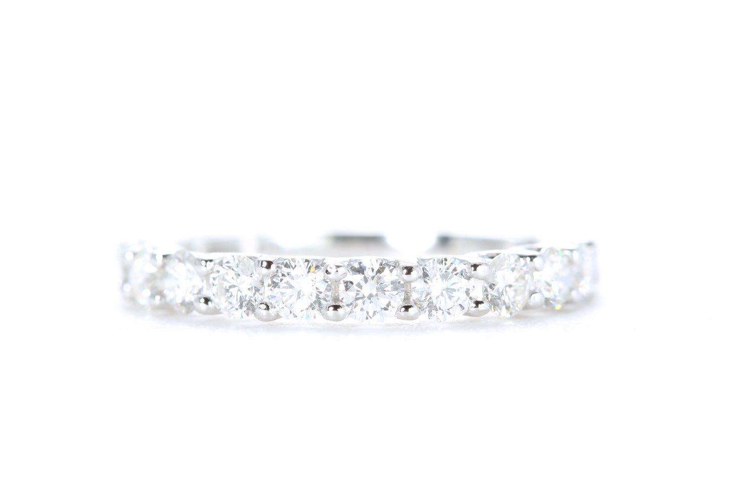 Pavé Diamond Ring One Carat in Platinum
