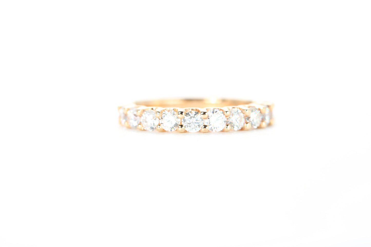 Micro Pavé One Carat Diamond Ring in 18K Rose Gold