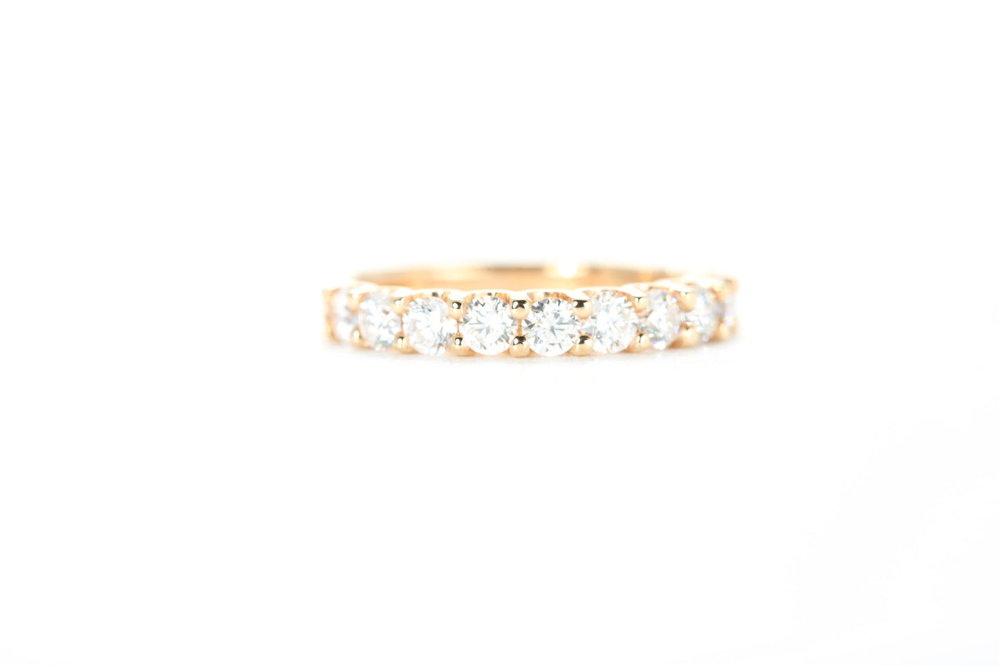 Micro Pavé One Carat Diamond Ring in 18K Rose Gold