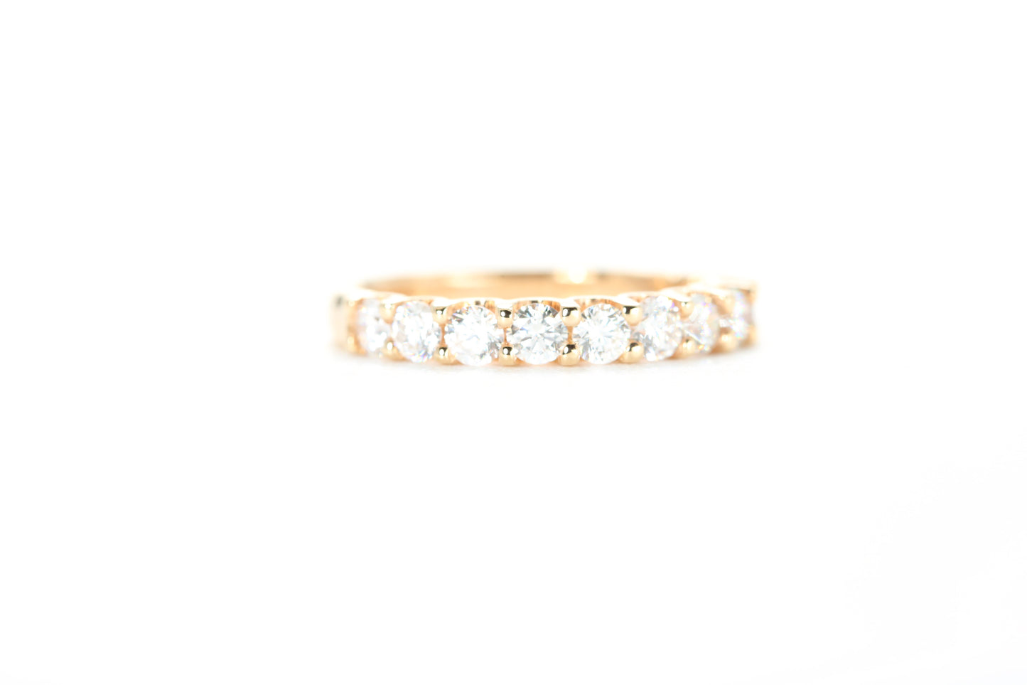 Micro Pavé One Carat Diamond Ring in 18K Rose Gold