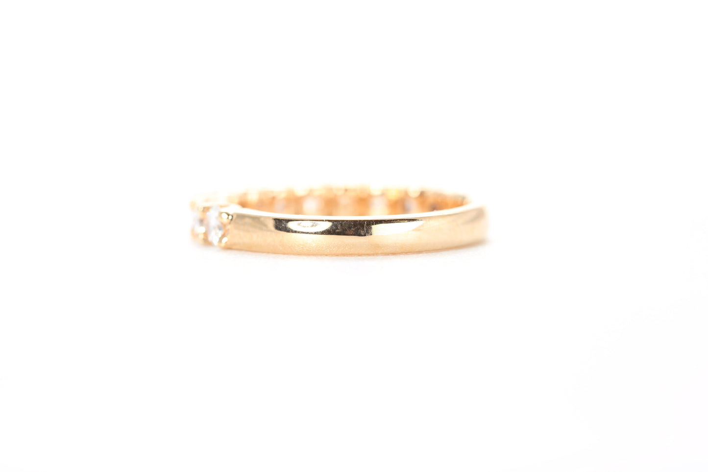 Micro Pavé One Carat Diamond Ring in 18K Rose Gold