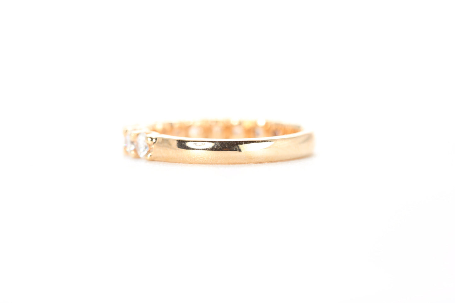 Micro Pavé One Carat Diamond Ring in 18K Rose Gold