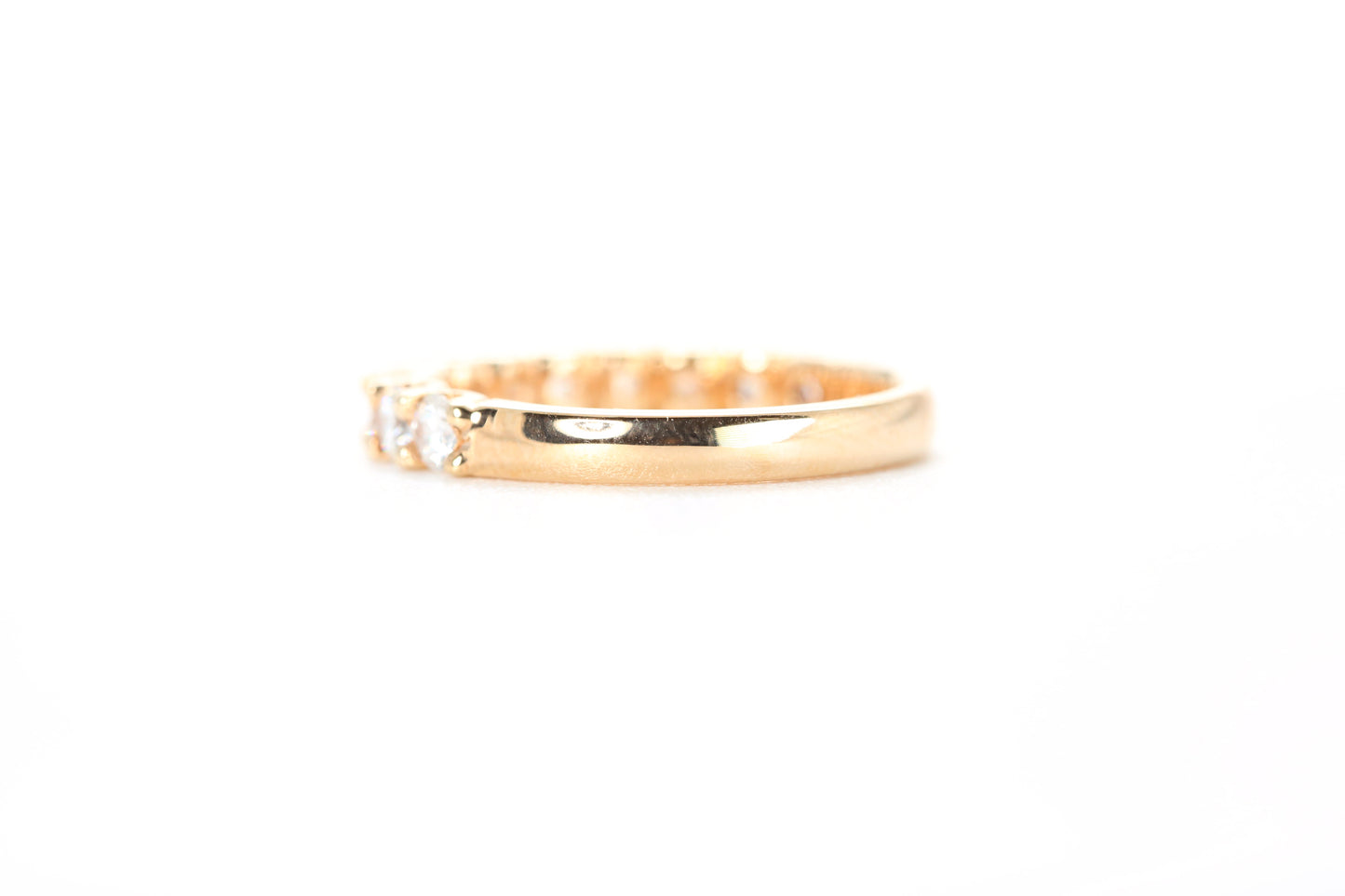 Micro Pavé One Carat Diamond Ring in 18K Rose Gold