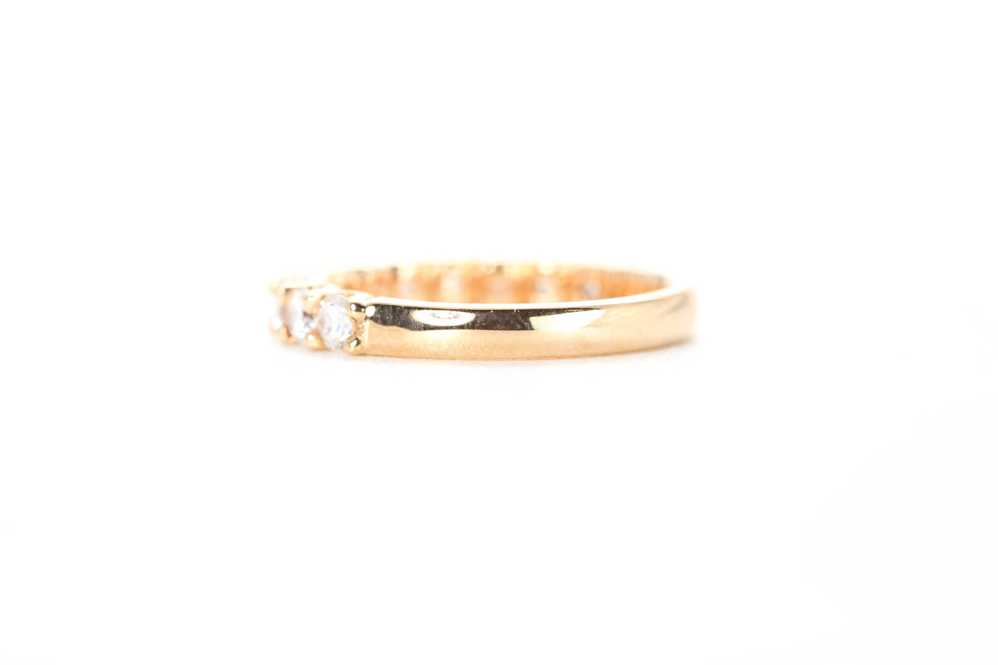 Micro Pavé One Carat Diamond Ring in 18K Rose Gold
