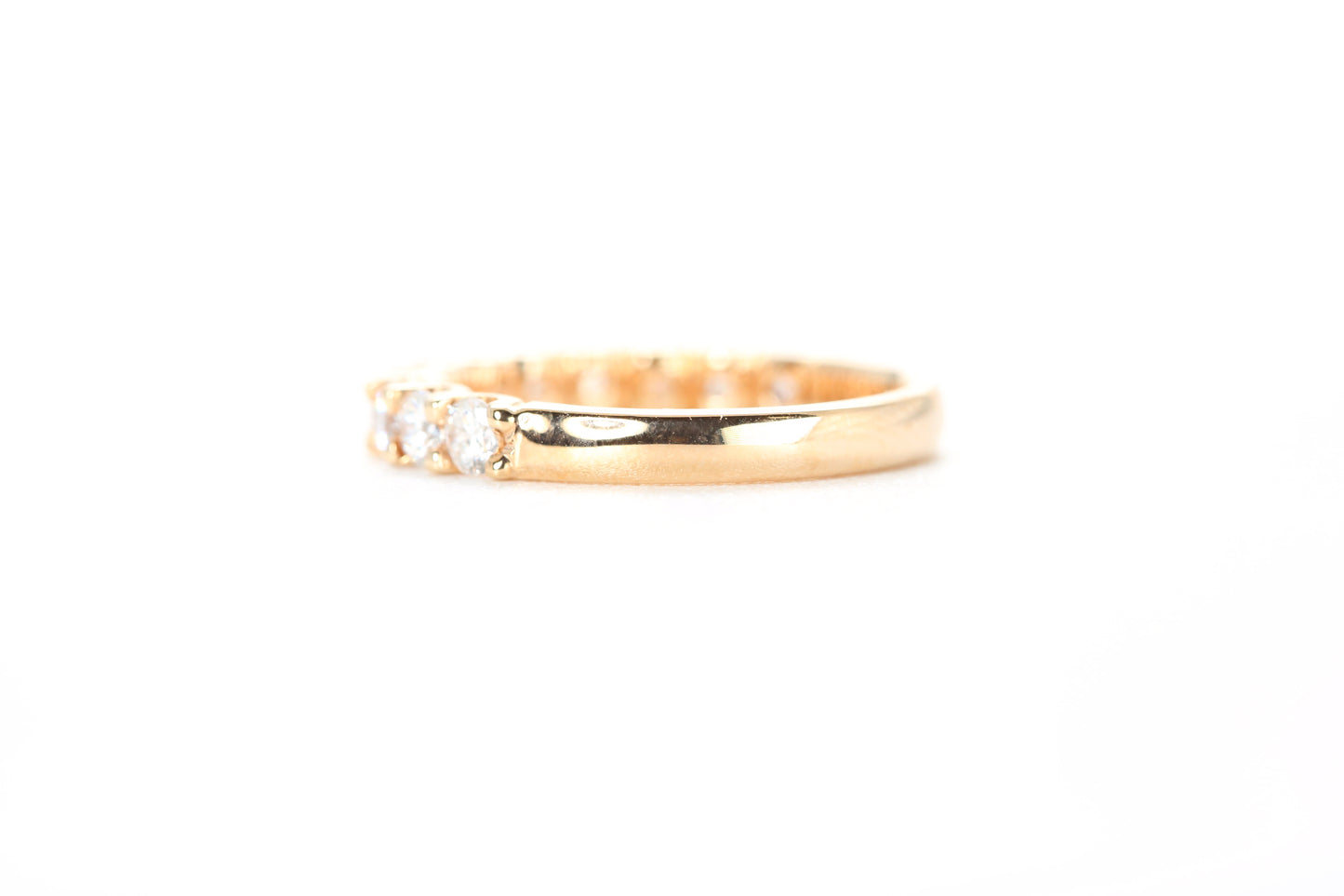 Micro Pavé One Carat Diamond Ring in 18K Rose Gold