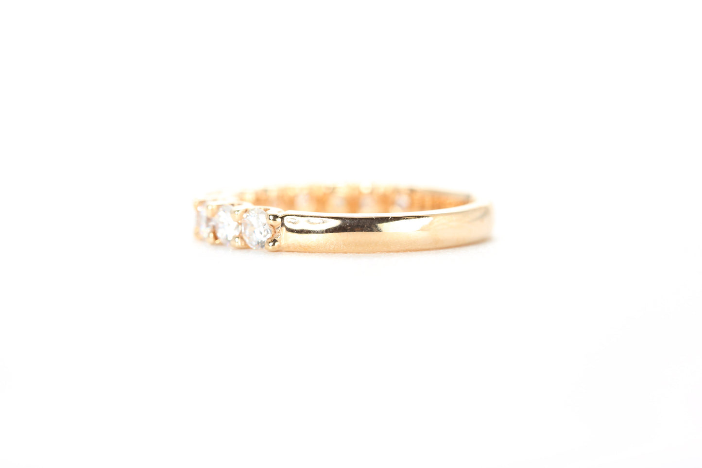 Micro Pavé One Carat Diamond Ring in 18K Rose Gold