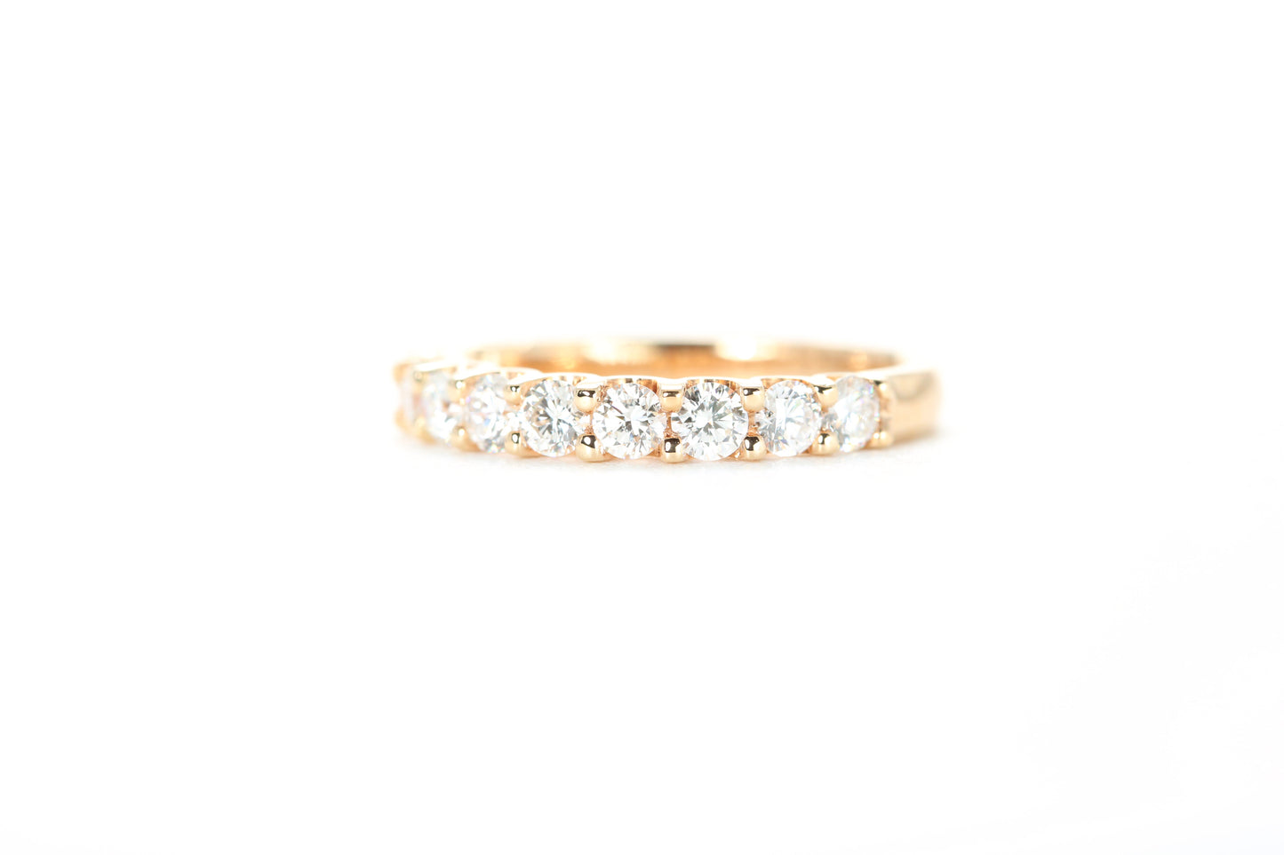 Micro Pavé One Carat Diamond Ring in 18K Rose Gold