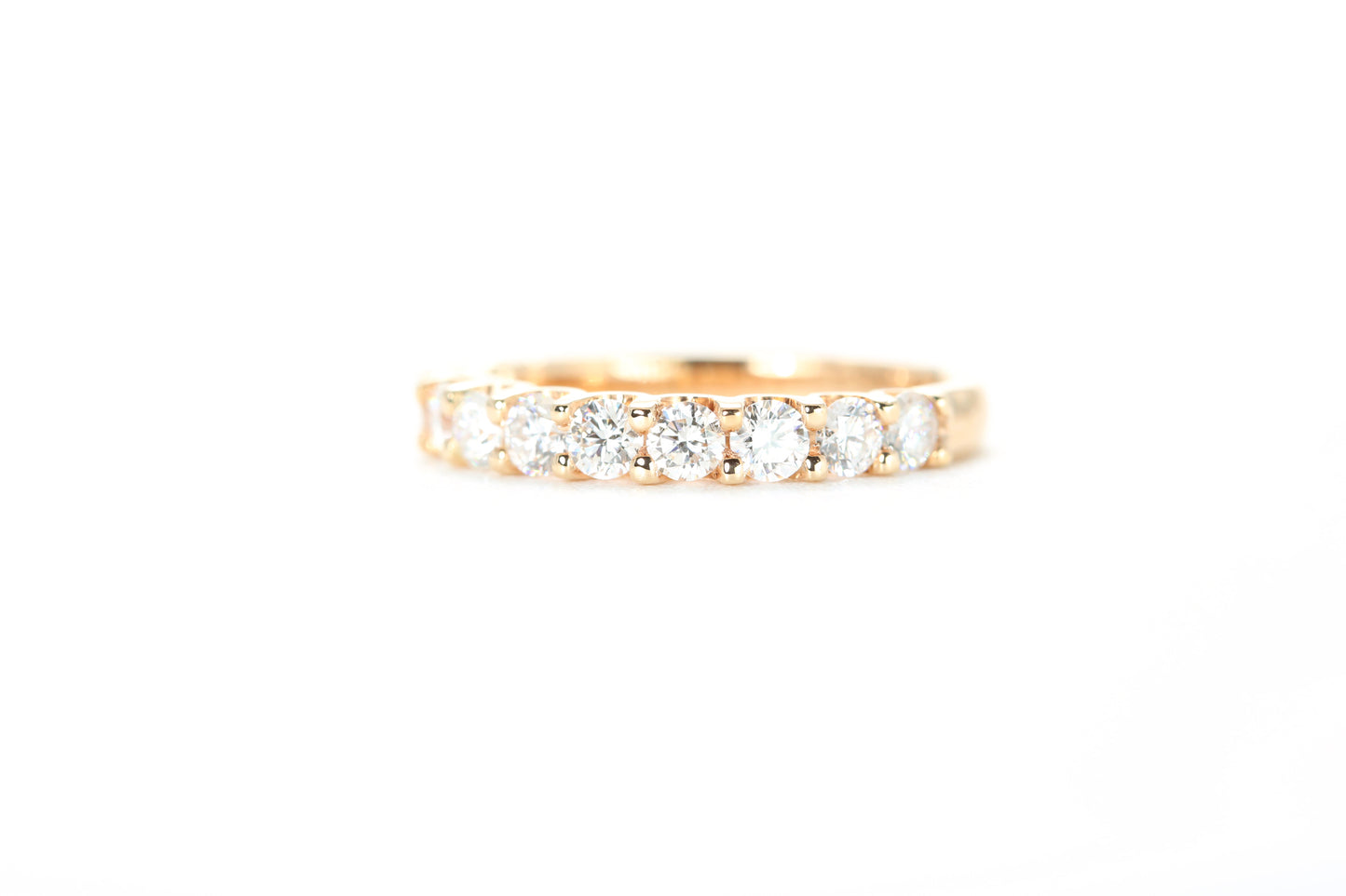 Micro Pavé One Carat Diamond Ring in 18K Rose Gold
