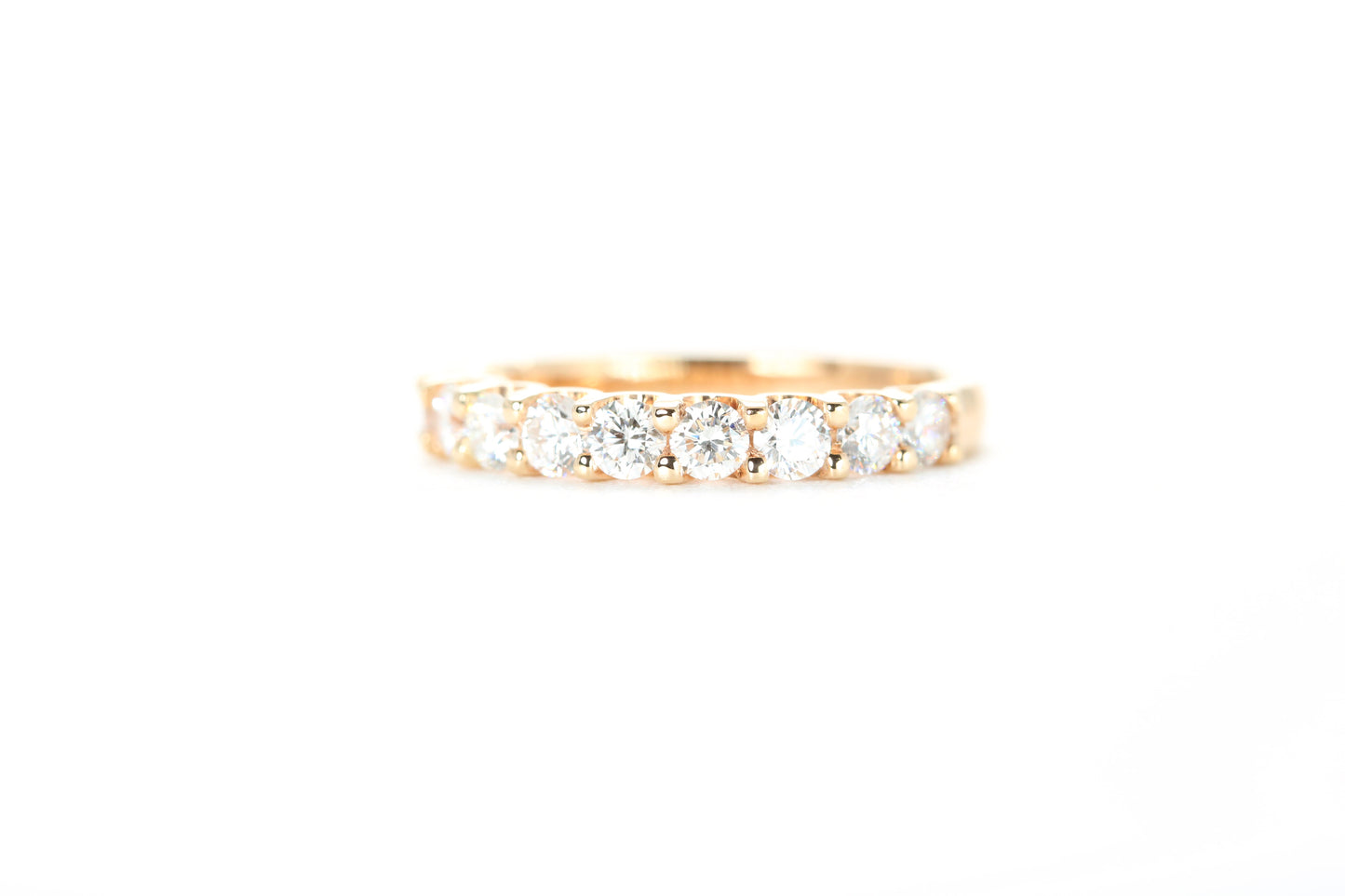 Micro Pavé One Carat Diamond Ring in 18K Rose Gold