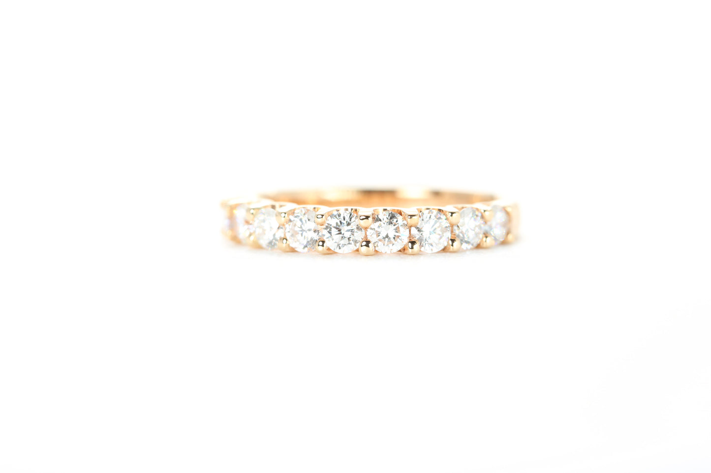 Micro Pavé One Carat Diamond Ring in 18K Rose Gold