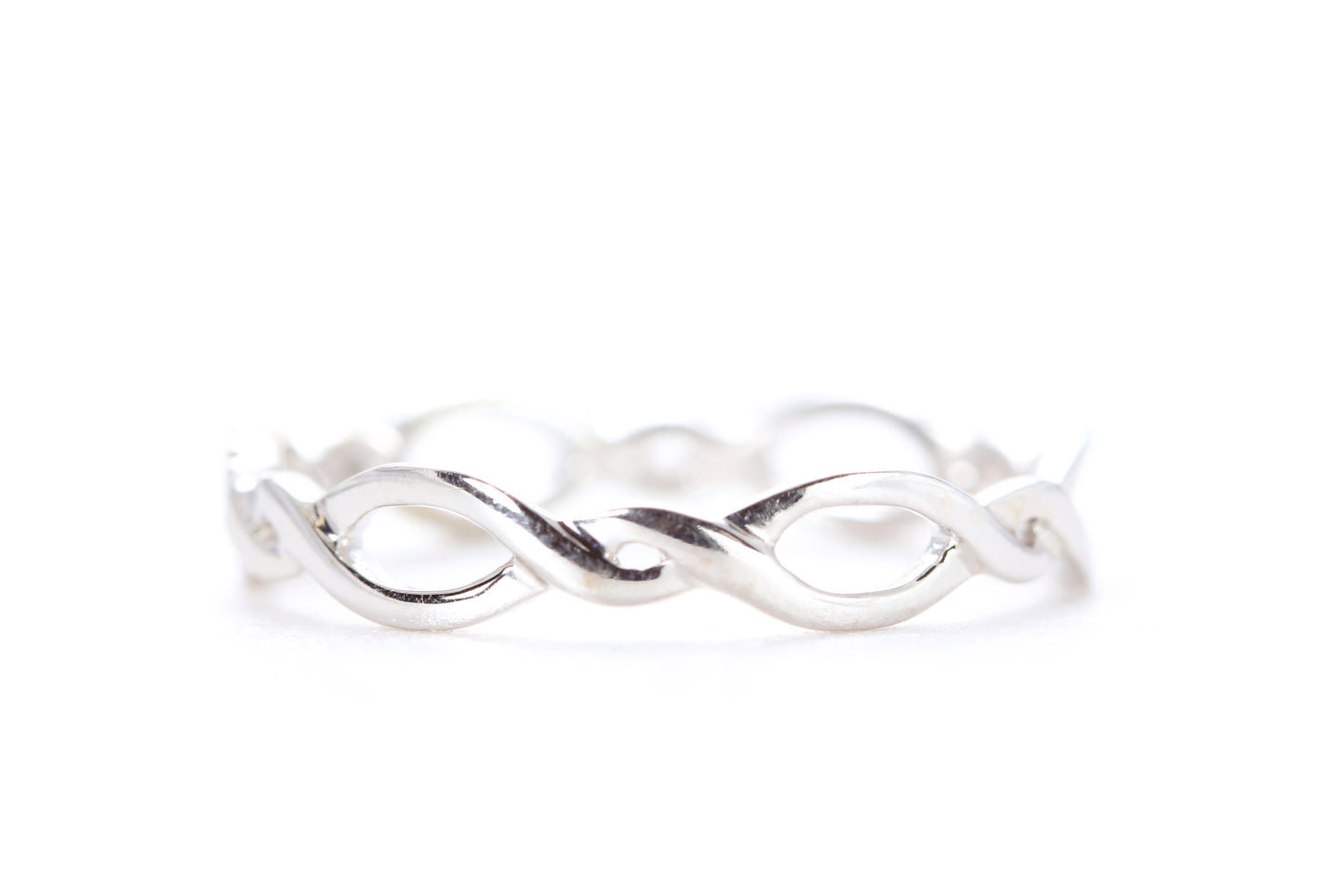 Open Twist Diamond Ring White Gold