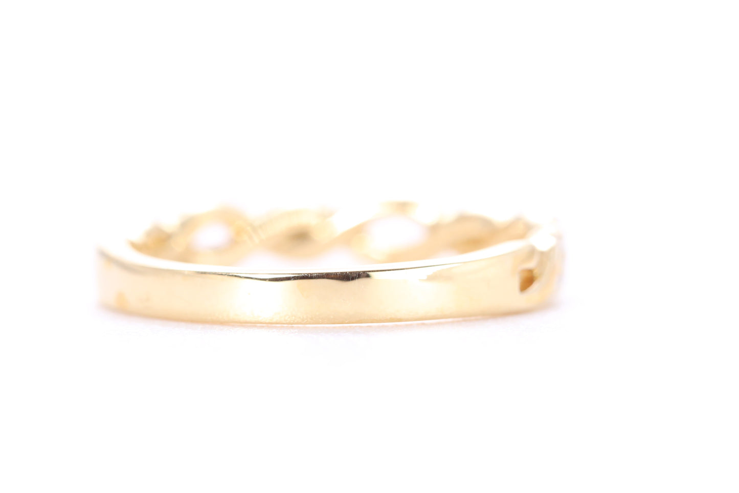 Open Twist Diamond Ring Yellow Gold