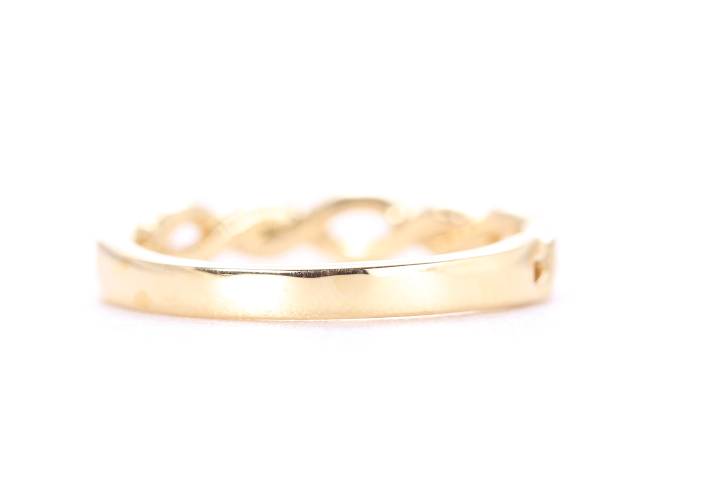 Open Twist Diamond Ring Yellow Gold