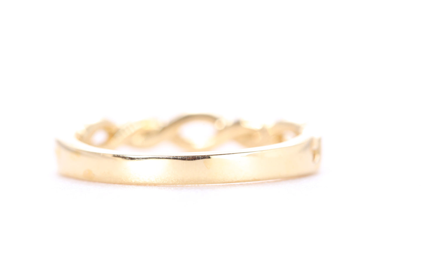 Open Twist Diamond Ring Yellow Gold