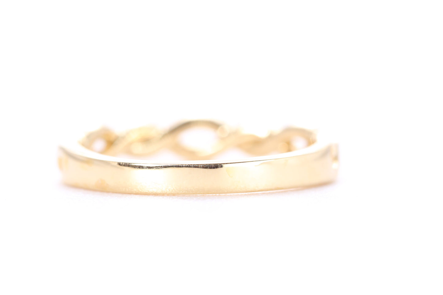 Open Twist Diamond Ring Yellow Gold