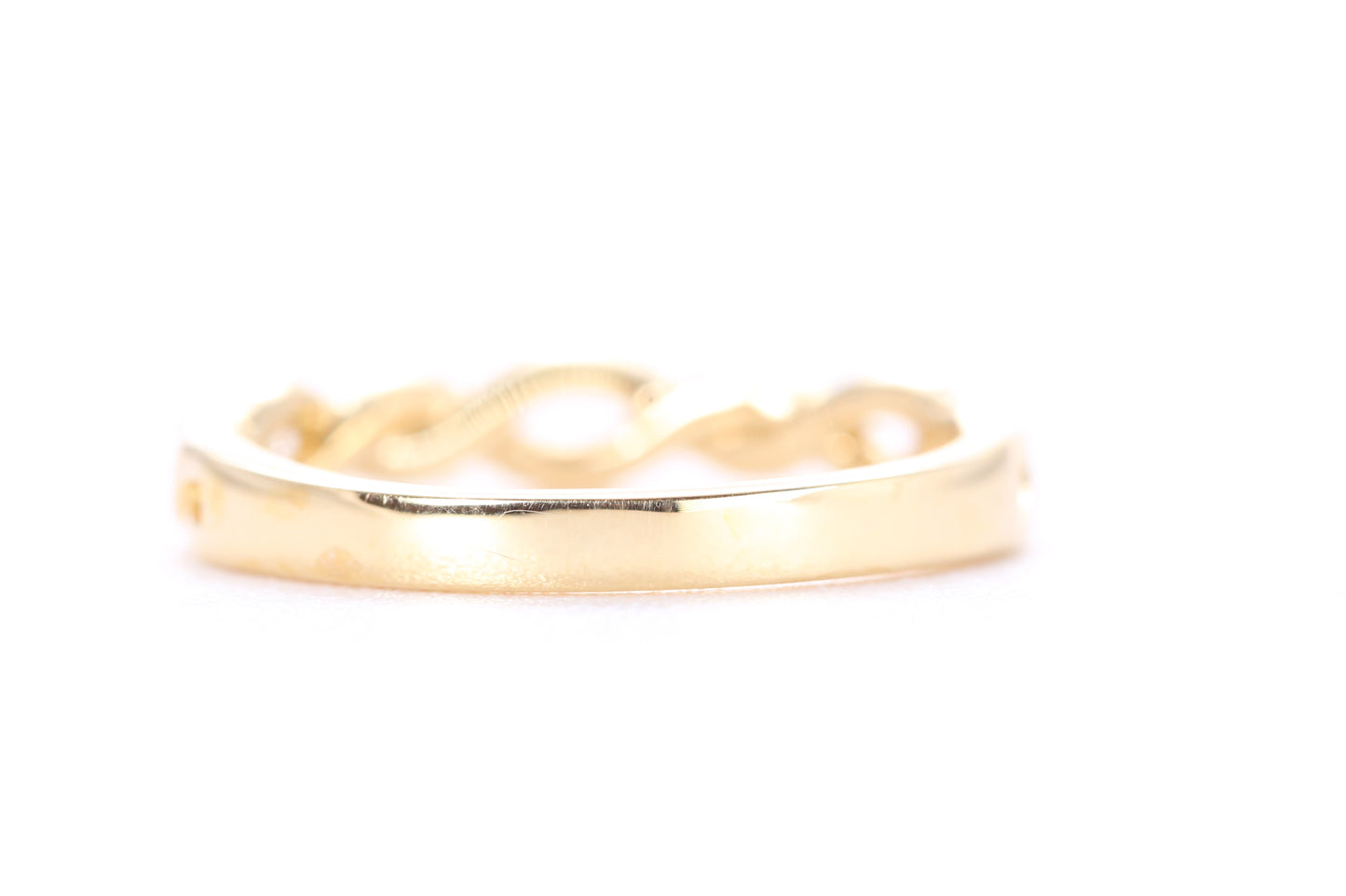 Open Twist Diamond Ring Yellow Gold