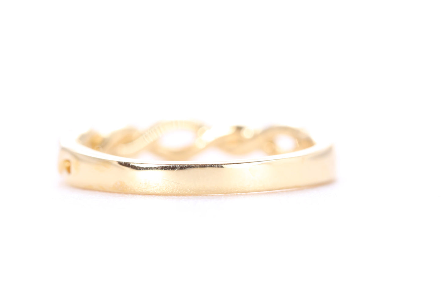 Open Twist Diamond Ring Yellow Gold