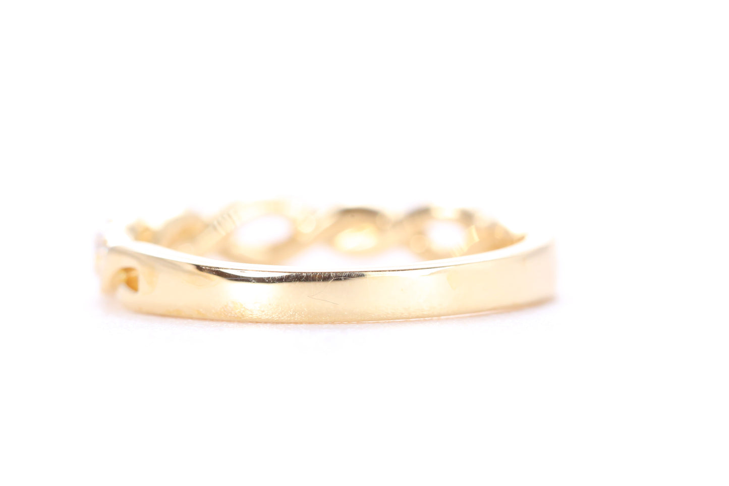 Open Twist Diamond Ring Yellow Gold