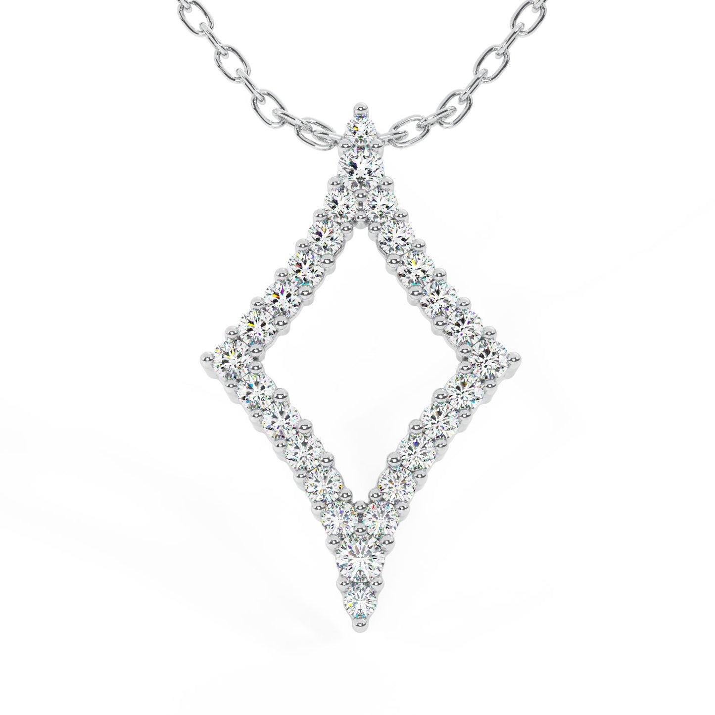 1/4 CTW COVETED DIAMOND SHAPE PENDANT