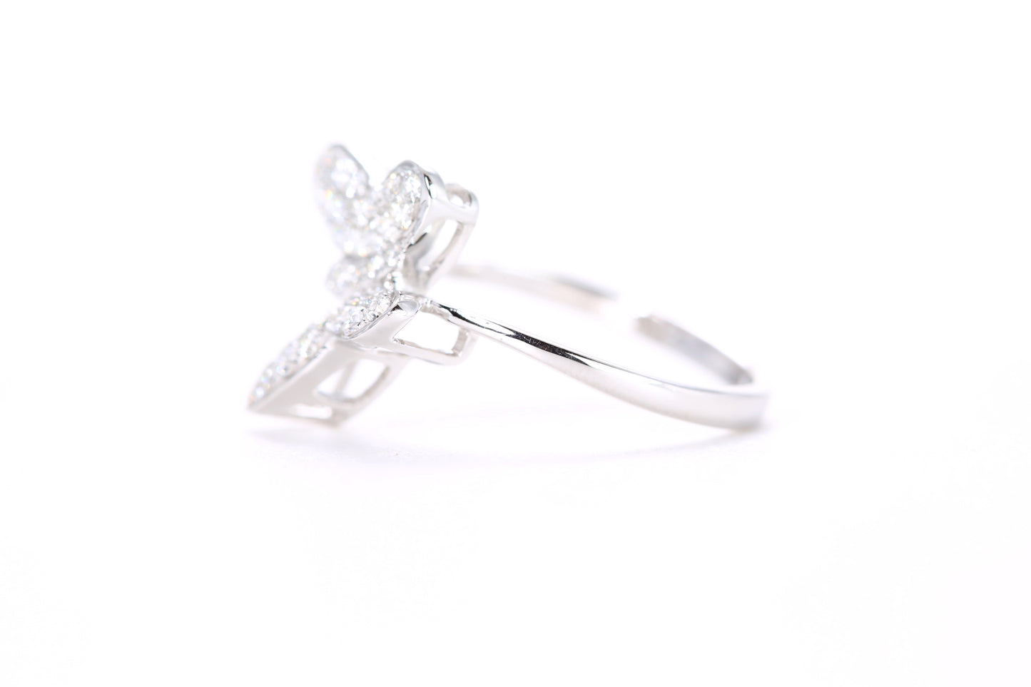 Pavé Diamond Butterfly Ring
