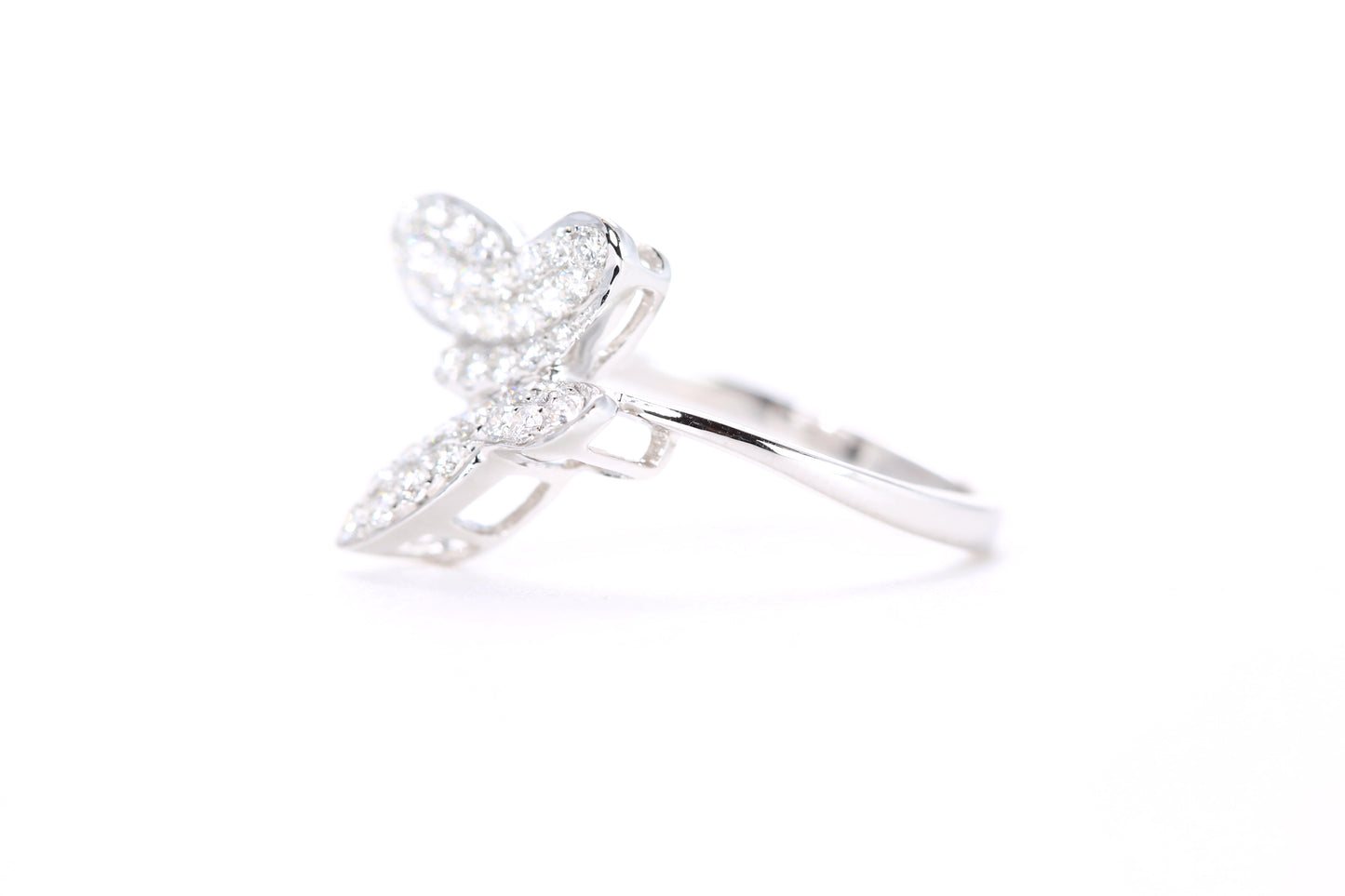 Pavé Diamond Butterfly Ring