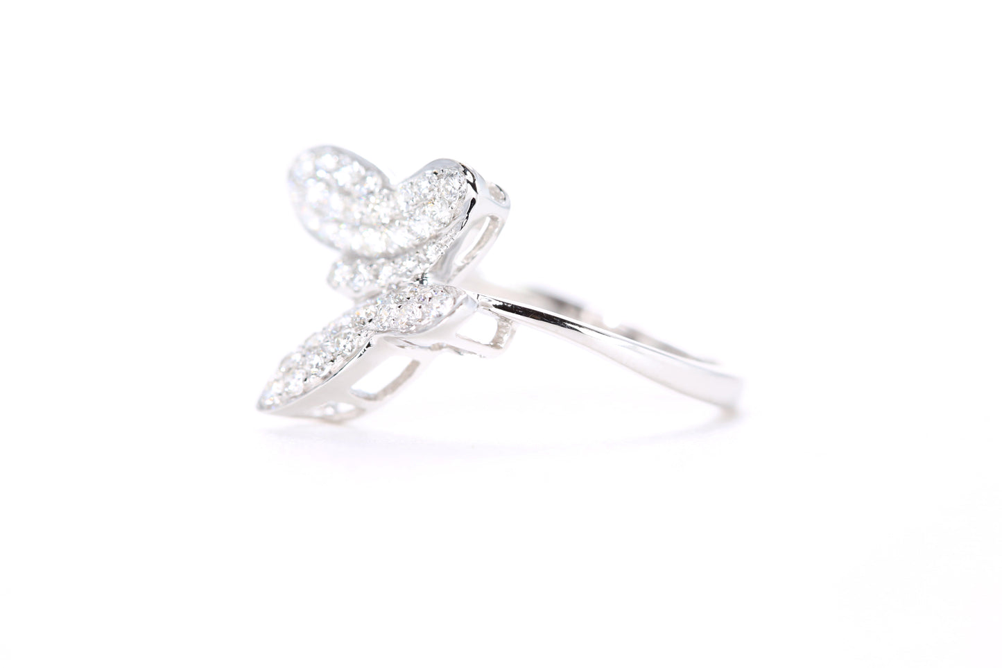 Pavé Diamond Butterfly Ring
