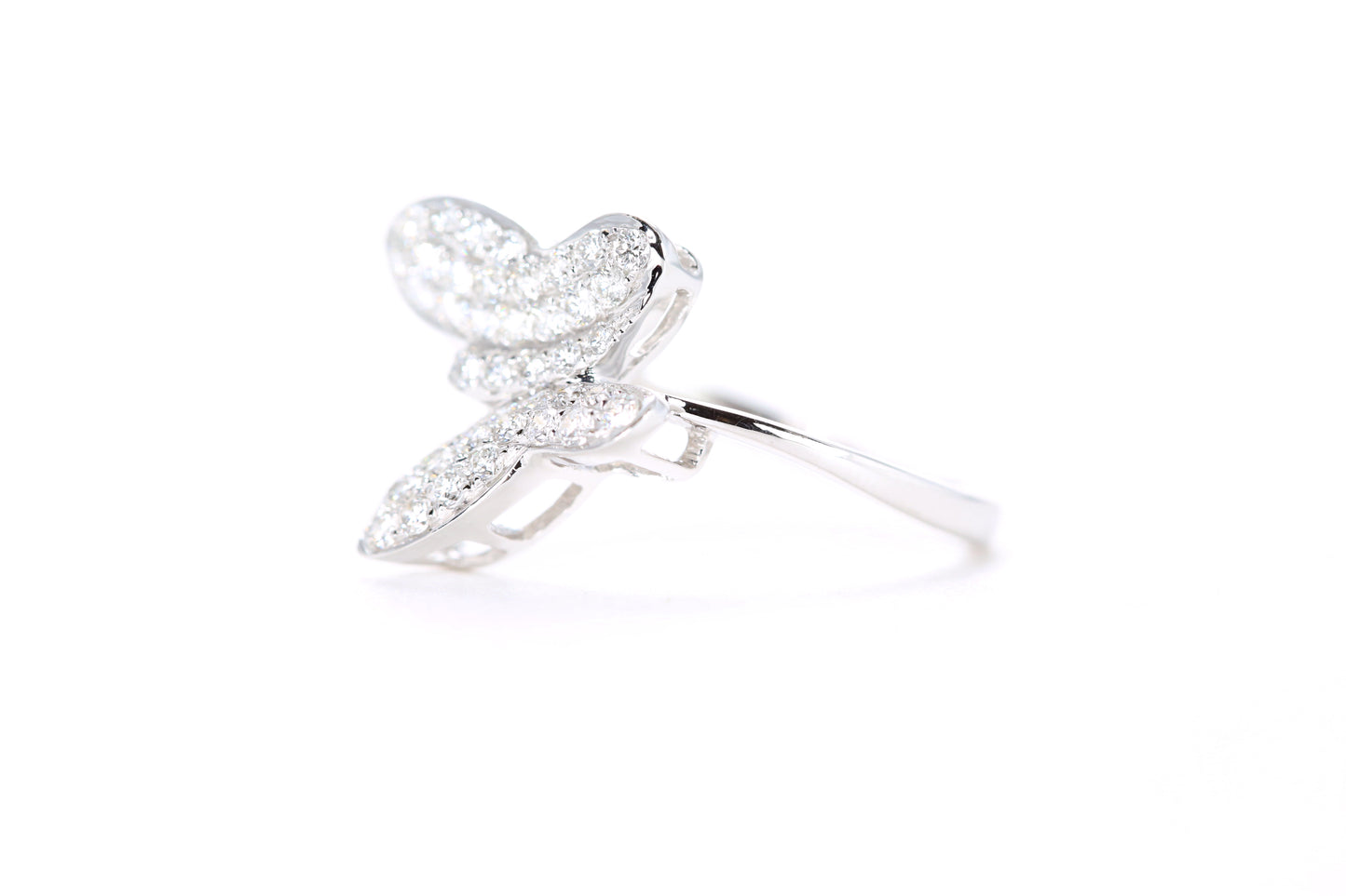 Pavé Diamond Butterfly Ring
