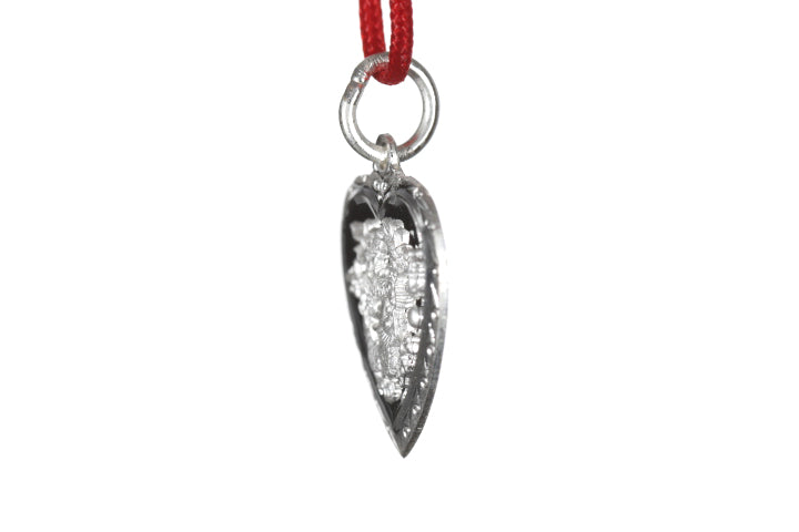 Sterling Silver Mini Heart Dragon Pendant