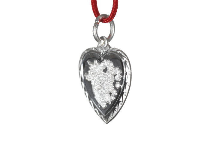 Sterling Silver Mini Heart Dragon Pendant