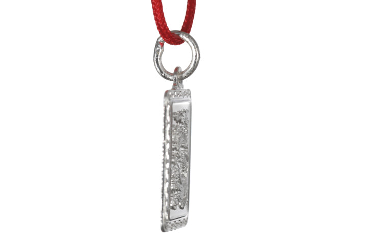 Sterling Silver Mini Rectangle Dragon Pendant