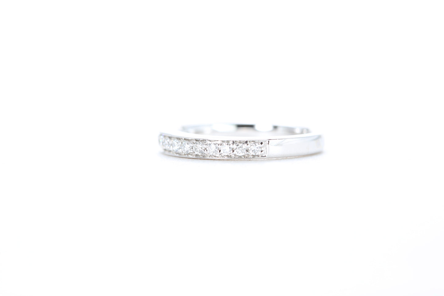 Single Row Pavé Diamond Ring 1/5 Carat in Platinum