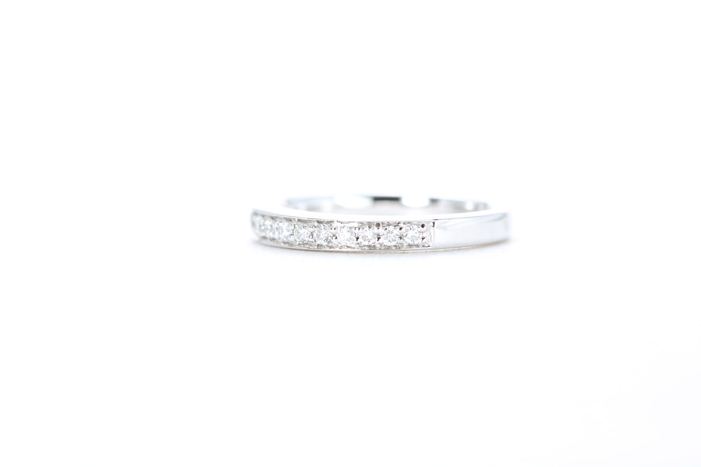 Single Row Pavé Diamond Ring 1/5 Carat in Platinum