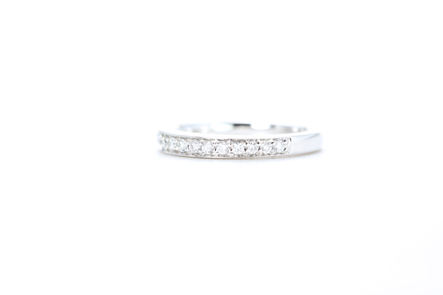 Single Row Pavé Diamond Ring 1/5 Carat in Platinum