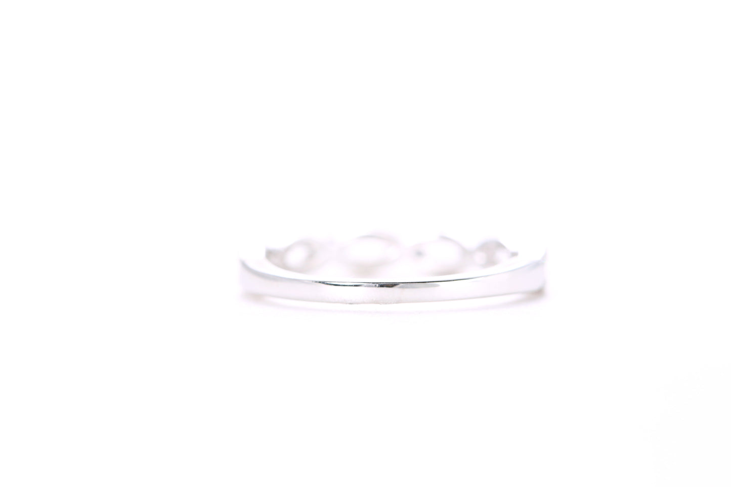 Small Woven Diamond Ring White Gold