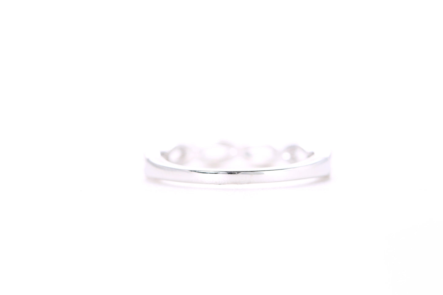 Small Woven Diamond Ring White Gold
