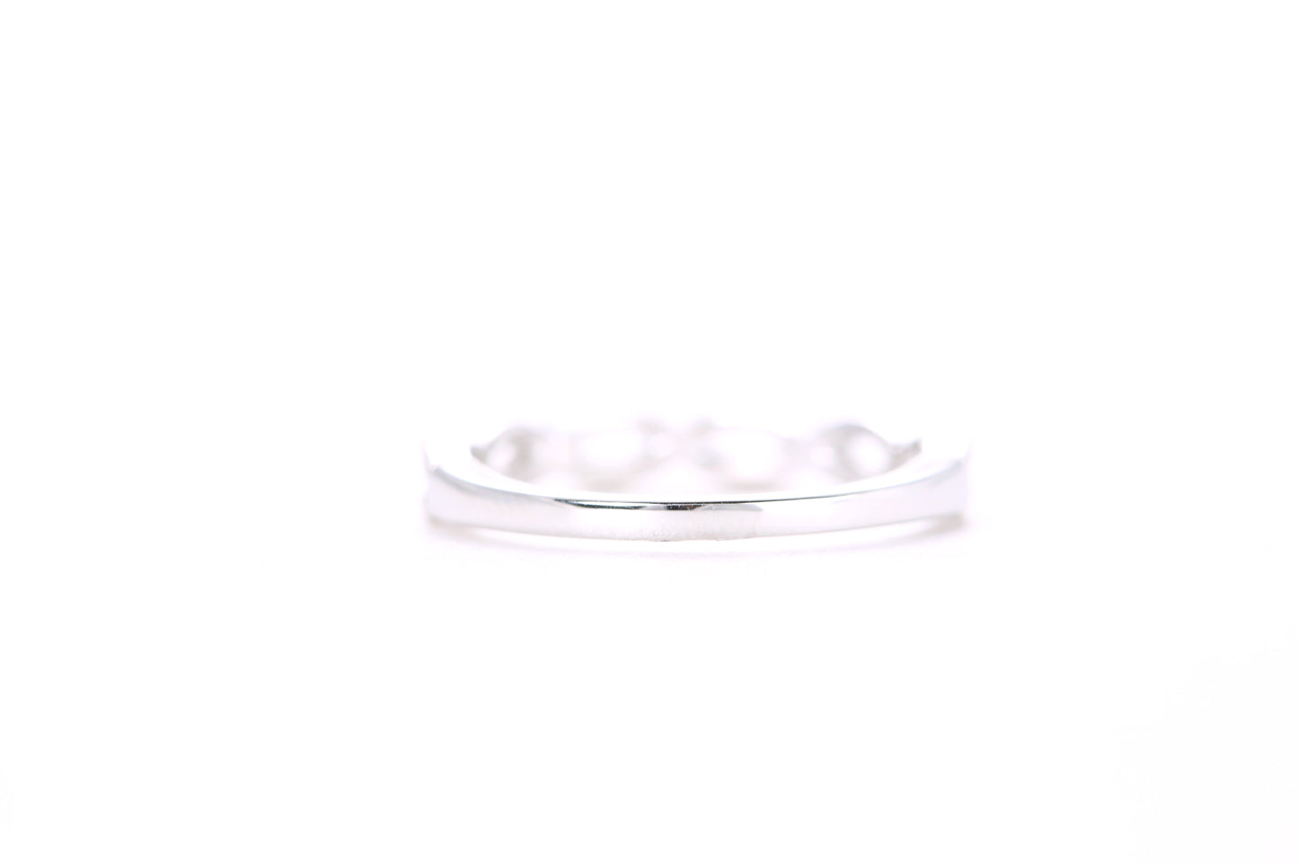Small Woven Diamond Ring White Gold