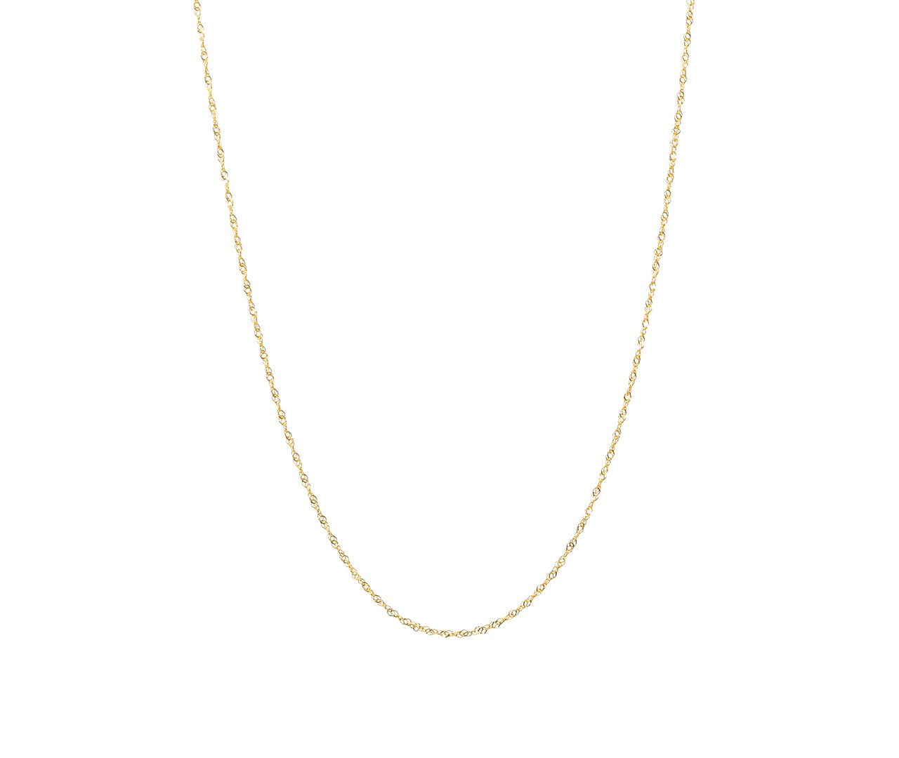 Twist 24k Gold Chain 16 Inches