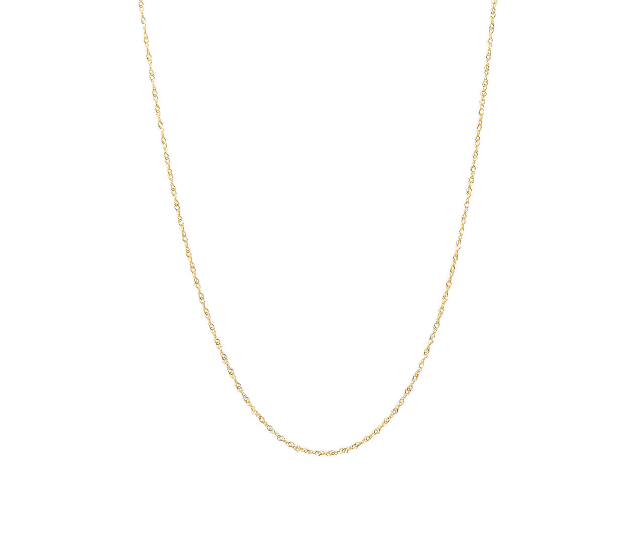 Twist 24k Gold Chain 18 Inches