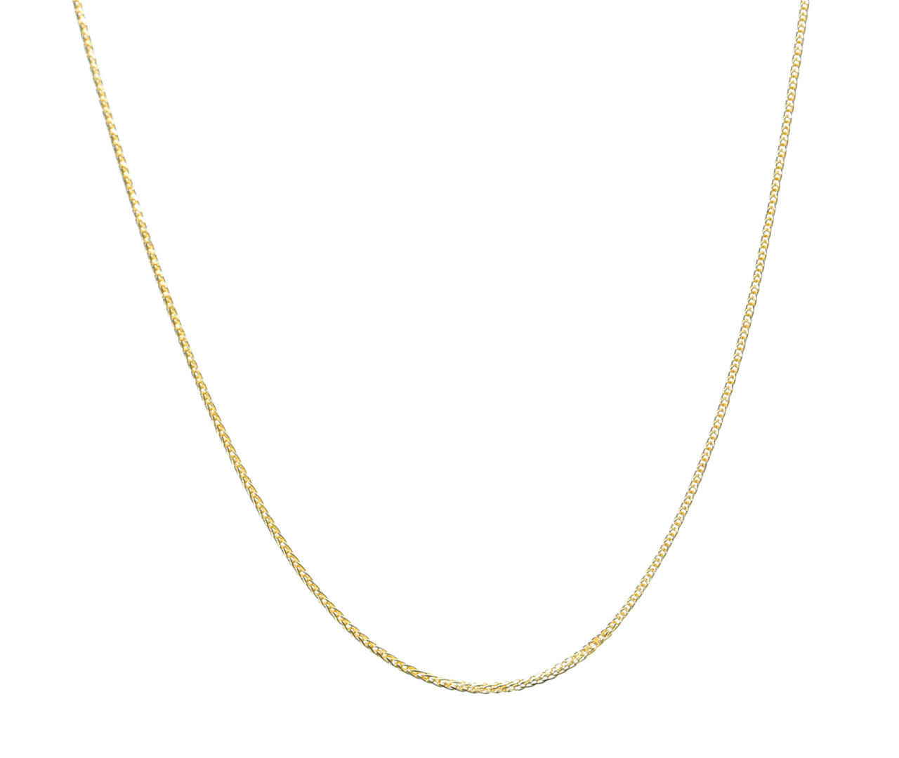 Wheat 24k Gold Chain 16 Inches