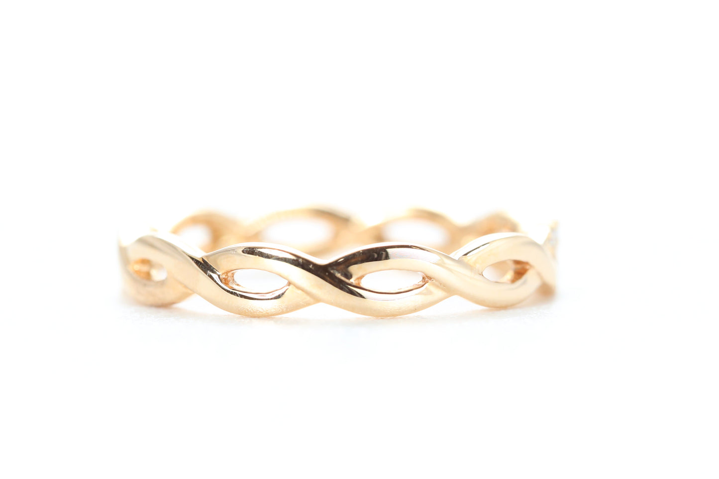 Woven Diamond Ring Rose Gold
