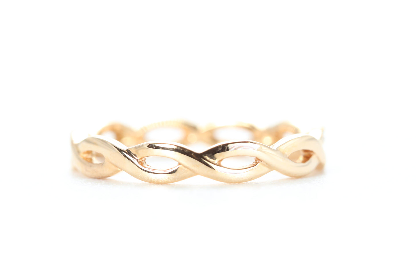 Woven Diamond Ring Rose Gold