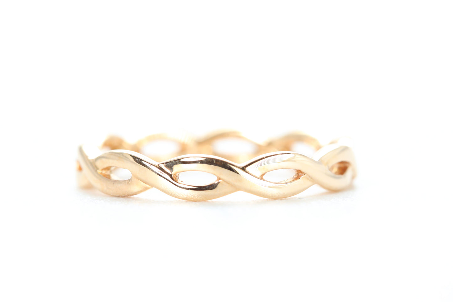 Woven Diamond Ring Rose Gold
